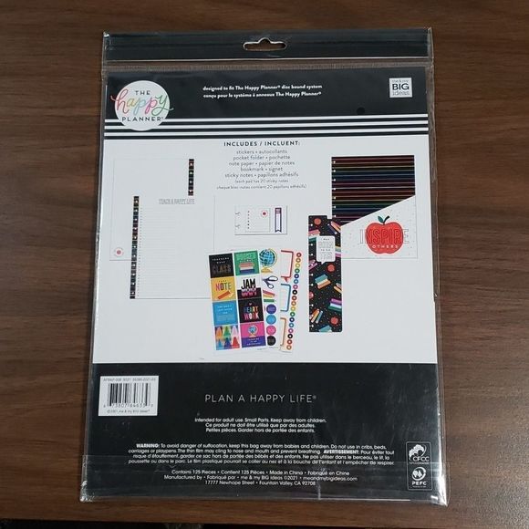 NEW The Happy Planner Teacher Accessories Pack 125 Pieces Stickers Folders Paper - Picture 4 of 6